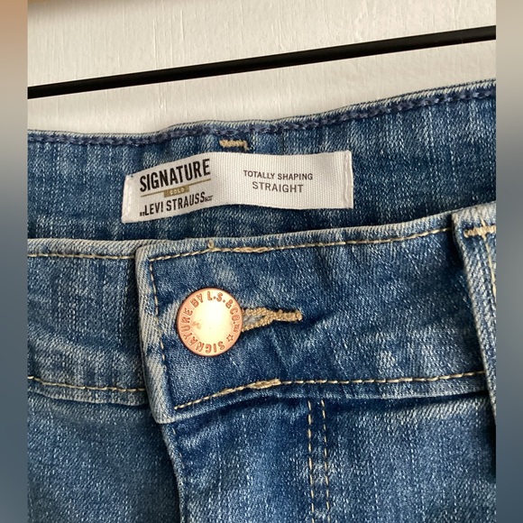 Levi's Strauss Signature Gold Womens Jeans 16L W33 L34 Totally Shaping Straight - Picture 4 of 7
